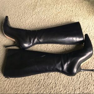 Jimmy choo black leather boots